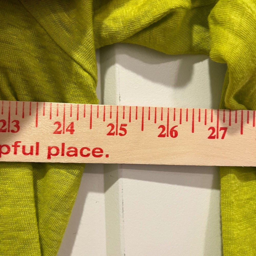 Eileen Fisher Lime Green Slub Knit Long Sleeve Crew Neck Top XL - Picture 6 of 6